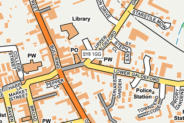 SY8 1GG map - OS OpenMap – Local (Ordnance Survey)