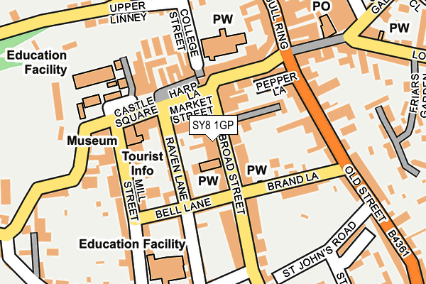 SY8 1GP map - OS OpenMap – Local (Ordnance Survey)