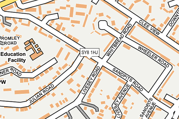 SY8 1HJ map - OS OpenMap – Local (Ordnance Survey)
