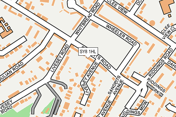 SY8 1HL map - OS OpenMap – Local (Ordnance Survey)