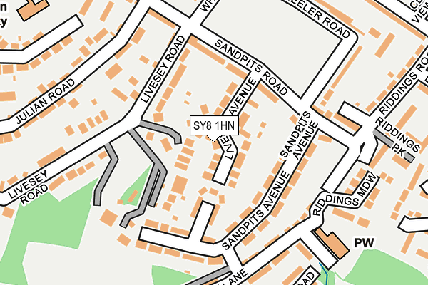 SY8 1HN map - OS OpenMap – Local (Ordnance Survey)
