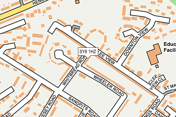SY8 1HZ map - OS OpenMap – Local (Ordnance Survey)