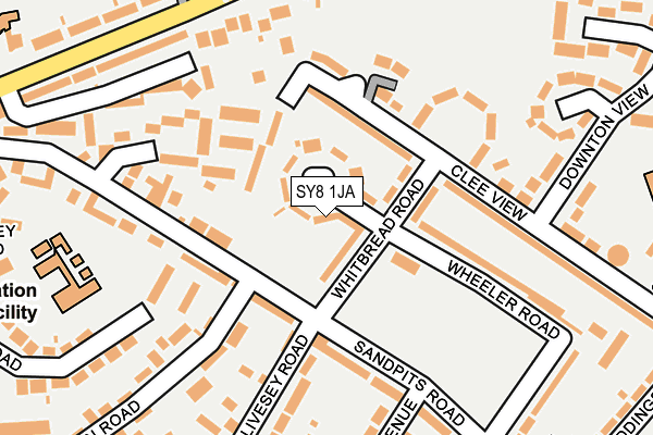 SY8 1JA map - OS OpenMap – Local (Ordnance Survey)