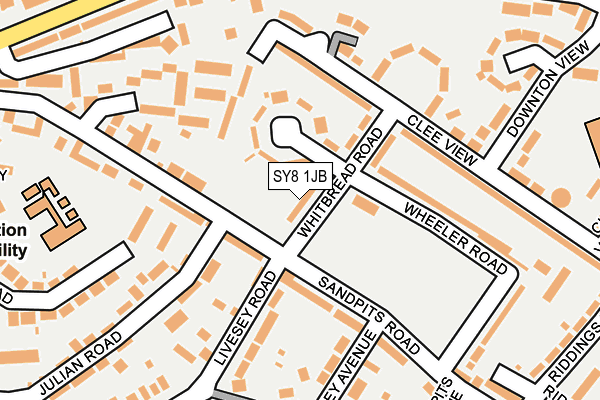 SY8 1JB map - OS OpenMap – Local (Ordnance Survey)
