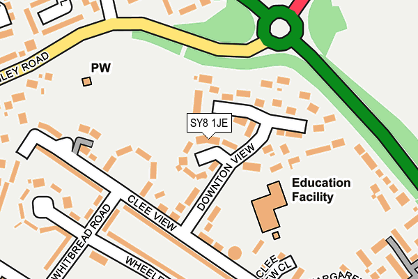 SY8 1JE map - OS OpenMap – Local (Ordnance Survey)