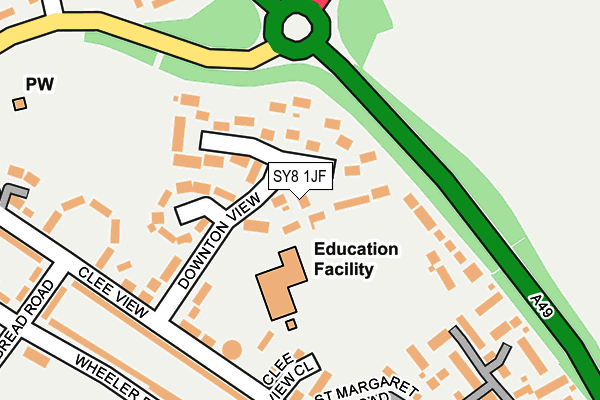 SY8 1JF map - OS OpenMap – Local (Ordnance Survey)