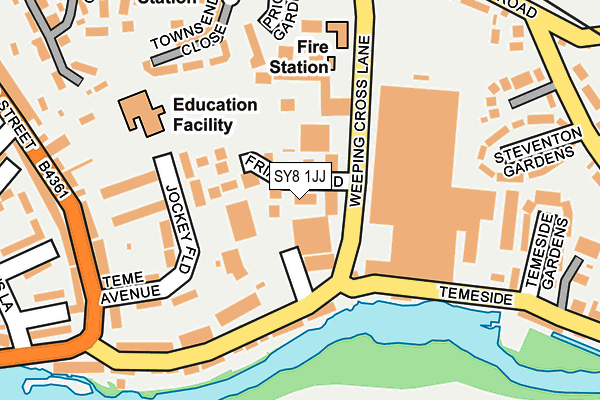 SY8 1JJ map - OS OpenMap – Local (Ordnance Survey)