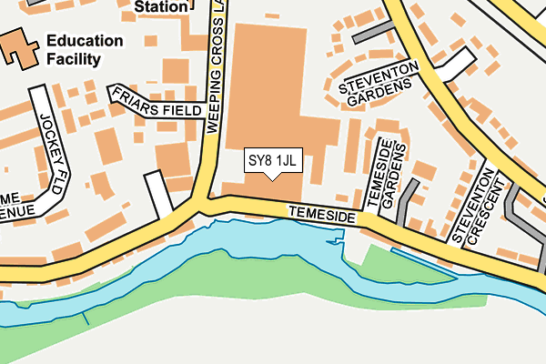 SY8 1JL map - OS OpenMap – Local (Ordnance Survey)