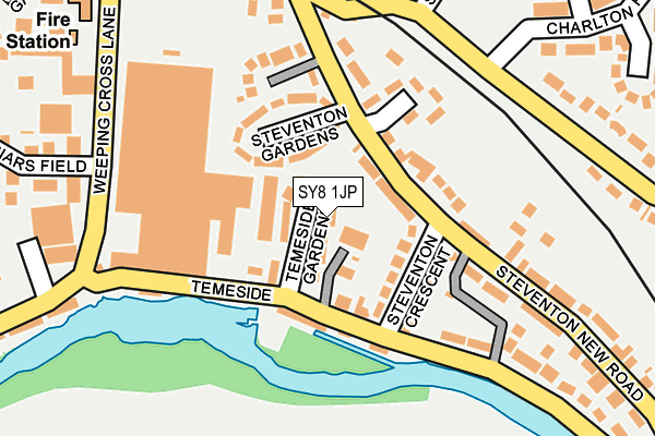 SY8 1JP map - OS OpenMap – Local (Ordnance Survey)