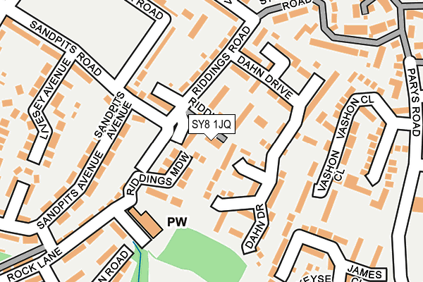 SY8 1JQ map - OS OpenMap – Local (Ordnance Survey)