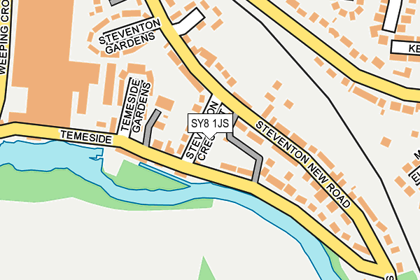 SY8 1JS map - OS OpenMap – Local (Ordnance Survey)