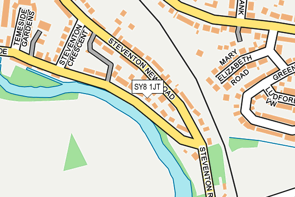SY8 1JT map - OS OpenMap – Local (Ordnance Survey)