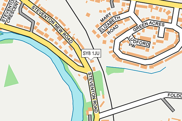 SY8 1JU map - OS OpenMap – Local (Ordnance Survey)