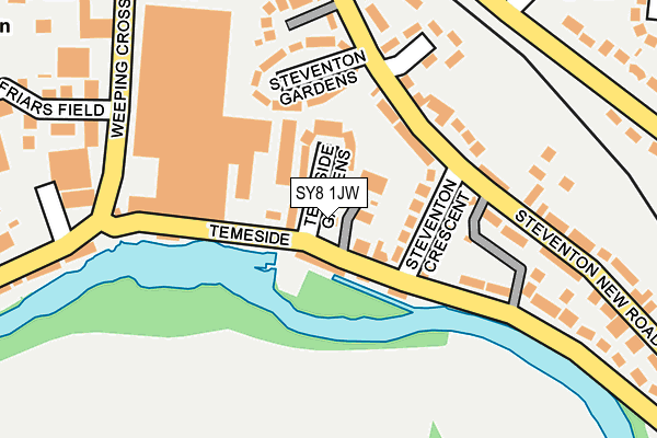 SY8 1JW map - OS OpenMap – Local (Ordnance Survey)