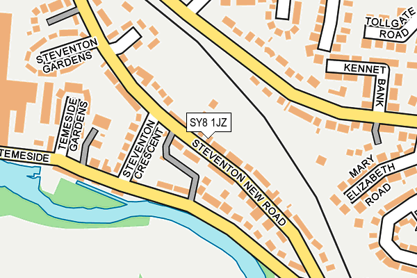 SY8 1JZ map - OS OpenMap – Local (Ordnance Survey)