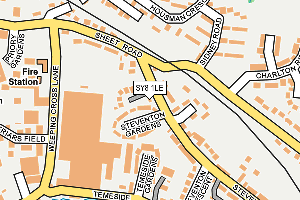 SY8 1LE map - OS OpenMap – Local (Ordnance Survey)
