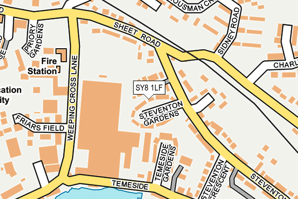 SY8 1LF map - OS OpenMap – Local (Ordnance Survey)