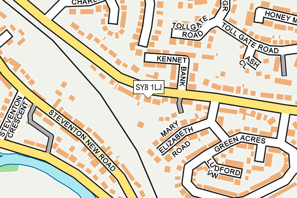 SY8 1LJ map - OS OpenMap – Local (Ordnance Survey)