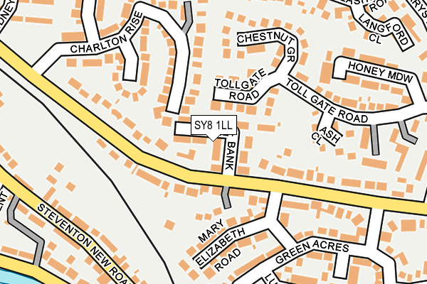 SY8 1LL map - OS OpenMap – Local (Ordnance Survey)