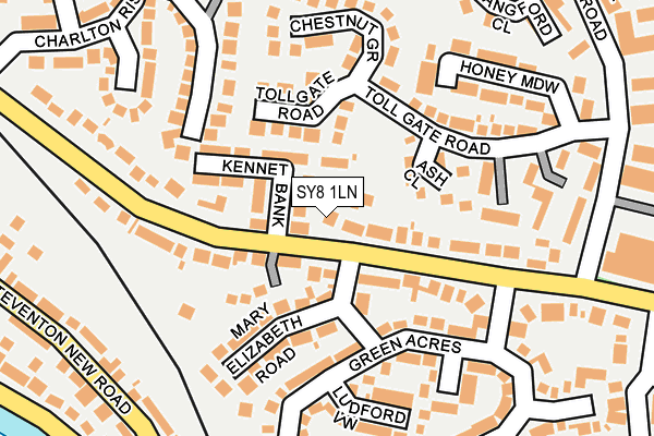 SY8 1LN map - OS OpenMap – Local (Ordnance Survey)