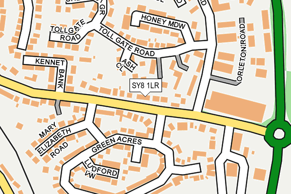 SY8 1LR map - OS OpenMap – Local (Ordnance Survey)