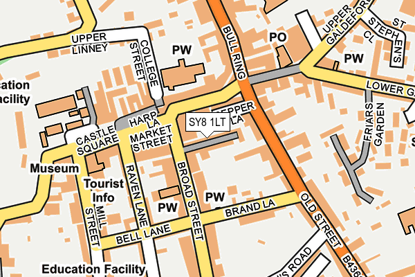 SY8 1LT map - OS OpenMap – Local (Ordnance Survey)