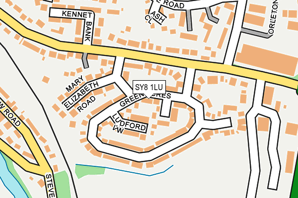 SY8 1LU map - OS OpenMap – Local (Ordnance Survey)
