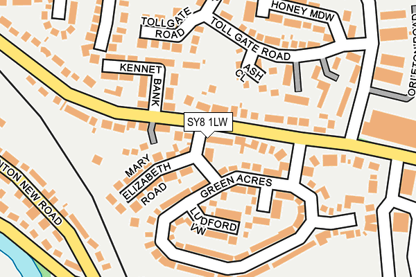 SY8 1LW map - OS OpenMap – Local (Ordnance Survey)