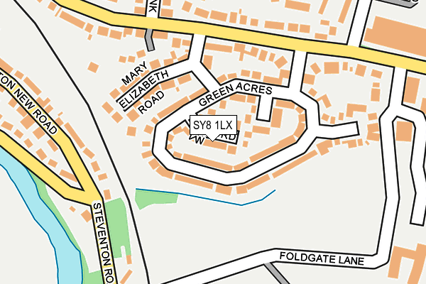 SY8 1LX map - OS OpenMap – Local (Ordnance Survey)