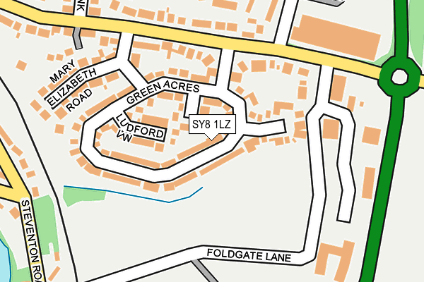 SY8 1LZ map - OS OpenMap – Local (Ordnance Survey)