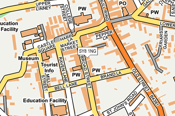 SY8 1NG map - OS OpenMap – Local (Ordnance Survey)