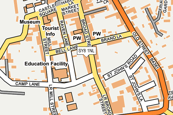 SY8 1NL map - OS OpenMap – Local (Ordnance Survey)