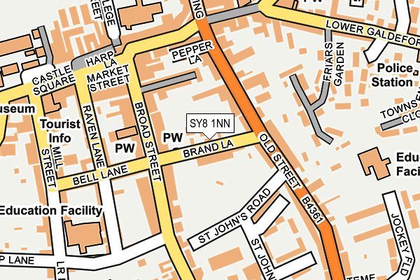 SY8 1NN map - OS OpenMap – Local (Ordnance Survey)