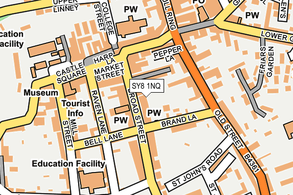 SY8 1NQ map - OS OpenMap – Local (Ordnance Survey)