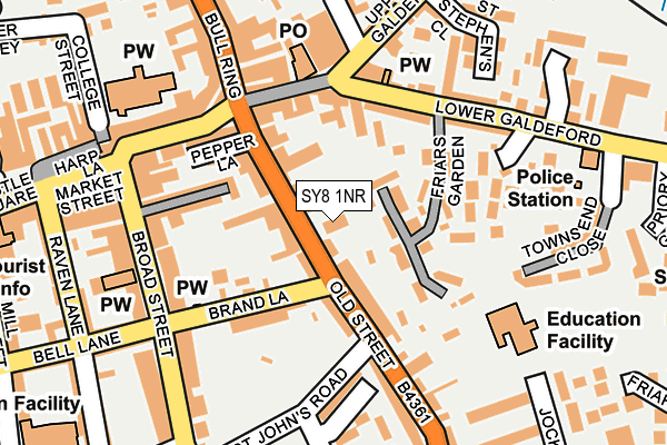 SY8 1NR map - OS OpenMap – Local (Ordnance Survey)