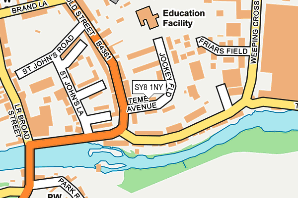 SY8 1NY map - OS OpenMap – Local (Ordnance Survey)