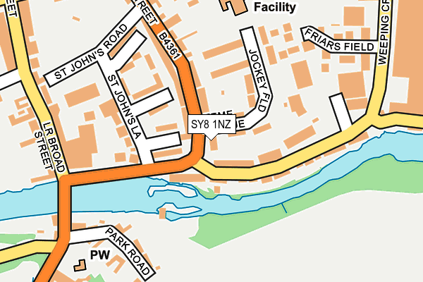 SY8 1NZ map - OS OpenMap – Local (Ordnance Survey)