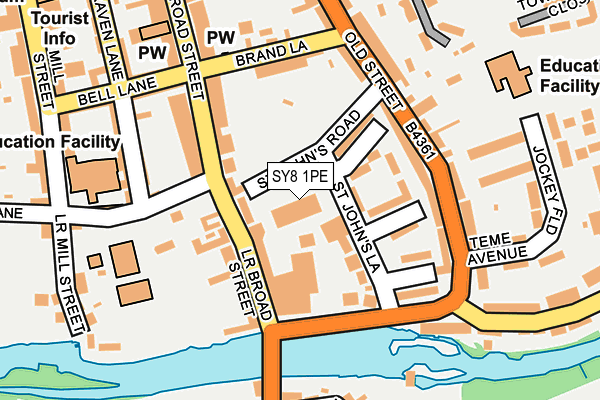 SY8 1PE map - OS OpenMap – Local (Ordnance Survey)