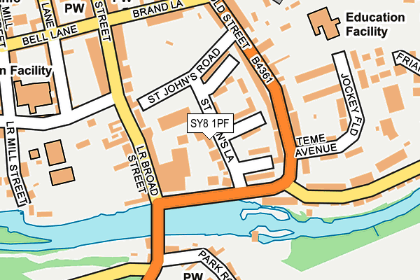 SY8 1PF map - OS OpenMap – Local (Ordnance Survey)