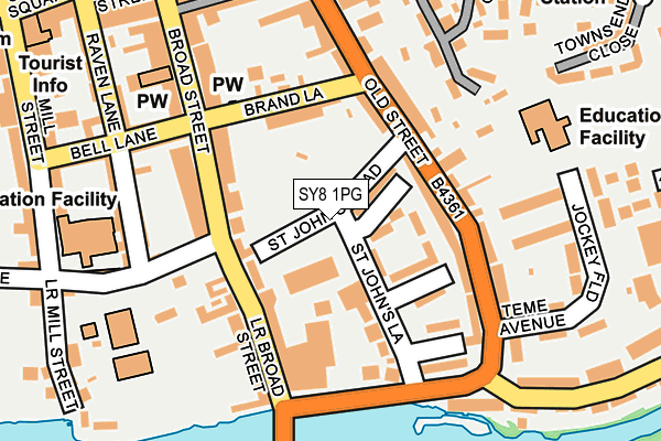 SY8 1PG map - OS OpenMap – Local (Ordnance Survey)