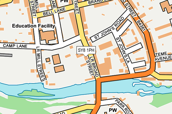 SY8 1PH map - OS OpenMap – Local (Ordnance Survey)