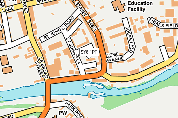 SY8 1PT map - OS OpenMap – Local (Ordnance Survey)
