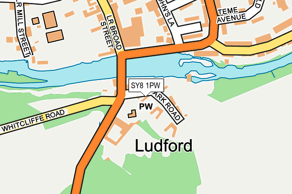 SY8 1PW map - OS OpenMap – Local (Ordnance Survey)