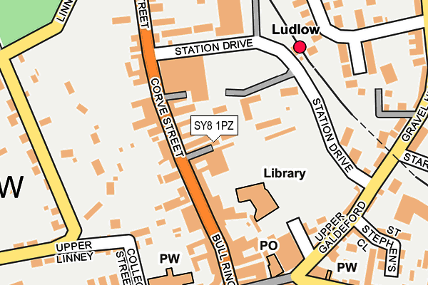 SY8 1PZ map - OS OpenMap – Local (Ordnance Survey)