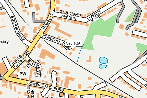 SY8 1QA map - OS OpenMap – Local (Ordnance Survey)