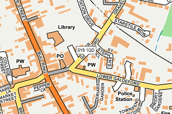 SY8 1QD map - OS OpenMap – Local (Ordnance Survey)