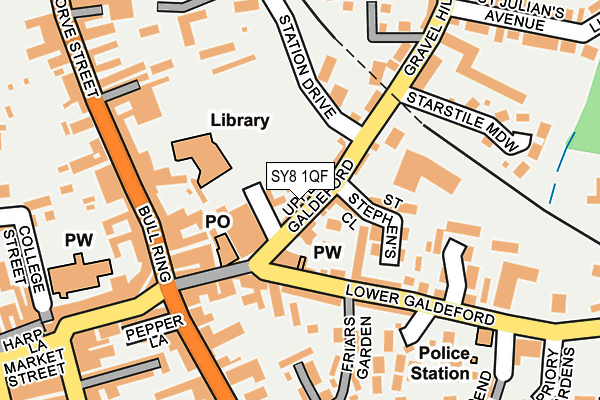 SY8 1QF map - OS OpenMap – Local (Ordnance Survey)