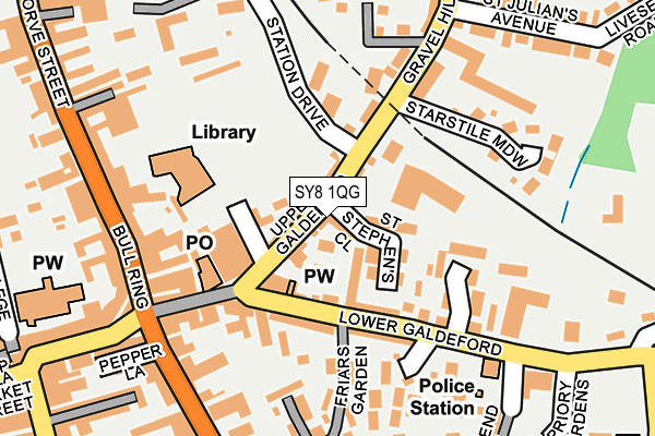 SY8 1QG map - OS OpenMap – Local (Ordnance Survey)