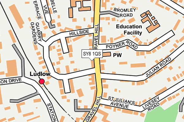 SY8 1QS map - OS OpenMap – Local (Ordnance Survey)