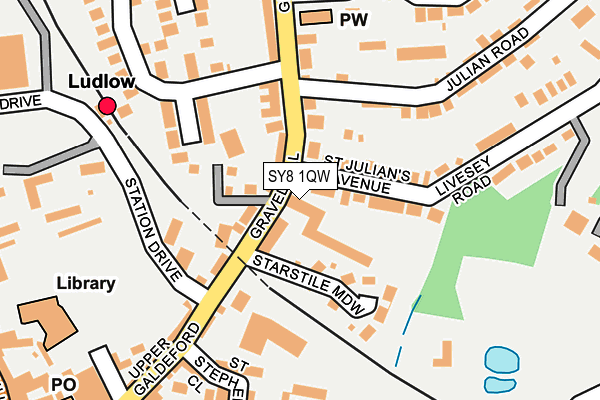 SY8 1QW map - OS OpenMap – Local (Ordnance Survey)